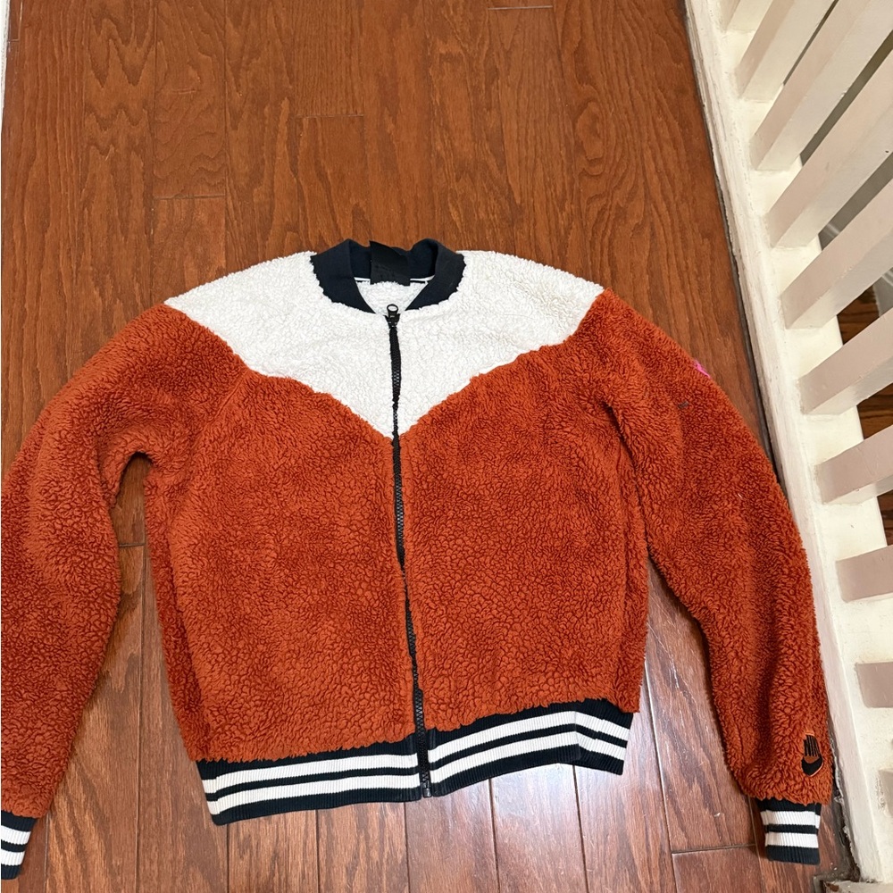 Nike Black and White Sherpa‎ Jacket